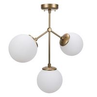 lampara de techo damar-6337 amarillo blanco metal vidrio 43x15x43 cm