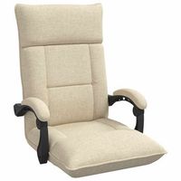 sillon ajustable crema tela vidaxl