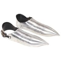 replica de escarpes de caballero medieval larp acero plateado vidaxl