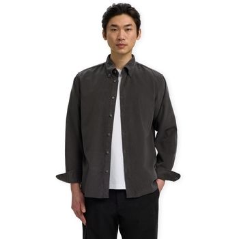 Selected Camisa manga larga Noos RegCole Danni Shirt - Dark Shadow para hombre