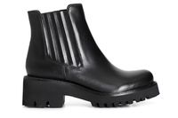 botin mujer piel con elastico oculto black
