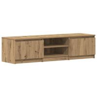 mueble de tv madera de ingenieria roble artisan 140x40x36 cm