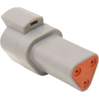 carcasa de conector de cable electrico deutsch 3 pines hembra gris