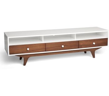 TECHLINK Symmetry SM160SWTW 1600 mm TV Stand - Satin White & Walnut, White