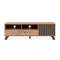 mueble de tv 1 puerta y 2 cajones l138 cm - decor roble artesanal