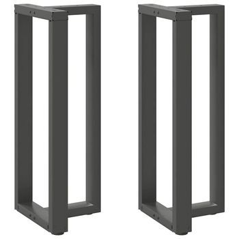 Patas Para Mesa De Bar En Forma De T (2 Unidades), Antracita, 50 X 35 X (100-101) Cm, Acero Vidaxl