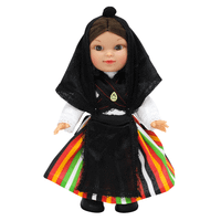 muneca regional aranesa folk artesania original coleccion 25 cmvestido tipico valle de aran lerida fabricada en espana