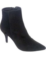 de calzados almena botin senora negro terciopelo de aguja negro-gris