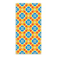 alfombra vinilica crema 140x200cm agatha hidraulico corazones mosaico colores