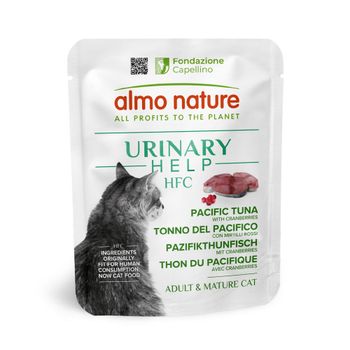 Almo Nature HFC Urinary Help 24 x 50 g - Pack Ahorro - Atún del Pacífico con arándanos