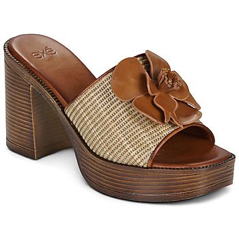 Exé Shoes Sandalias 595 CECILIA-RAFFIA-BEIGE-TAN para mujer