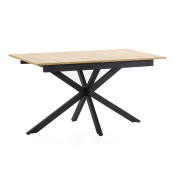 Mesa de comedor extensible color roble, 140-180 cm
