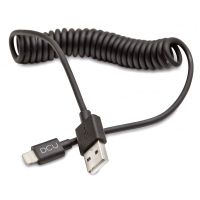 dcu tecnologic cable rizado lightning a usb 15m negro