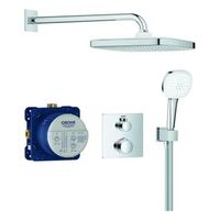 conjunto empotrado con ducha mural grohe grohtherm tempesta 250 cube chrome 34871000