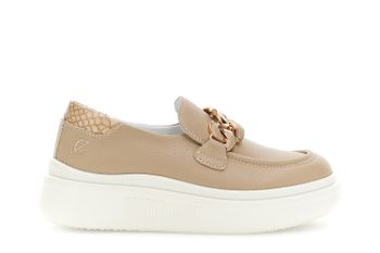 mocasines de piel revestida con bocado de caballo hazelnut