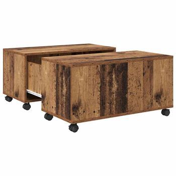 Mesa De Café Madera Vieja 75 X 75 X 38 Cm Madera De Ingeniería Vidaxl