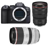 camara mirrorless canon eos r6 mark ii 242mp rf 24-70mm y 70-200mm sensor full-frame wifi bluetooth