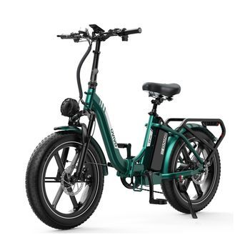 Bicicleta Eléctrica Ovivo C2 Pro - Motor 250w Batería 48v18ah 20pulgadas Frenos Hidráulicos - Verdeblanco