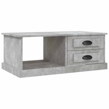 Mesa De Centro，mesa Auxiliar，mesa De Café Madera Contrachapada Gris Hormigón 90x50x35 Cm