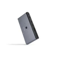 conmutador kvm nanocable 2x usb-c 8k hdmi displayport pd audio