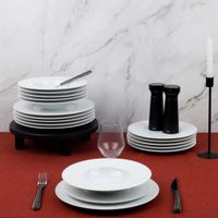 plato de sopa x6 porcelana blanco
