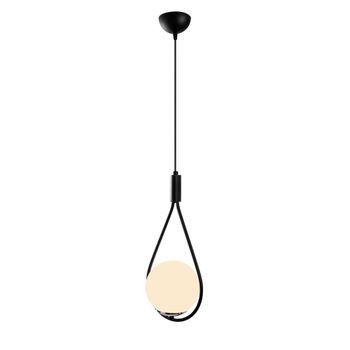 Lámpara De Techo Mudoni-mr-937 Negro Hierro Vidrio 20x15x136 Cm