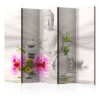 biombo - buddha and orchids ii 225x172 cm