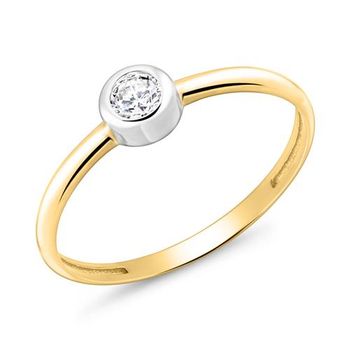 Anillo de compromiso en oro 9 quilates con circonita
