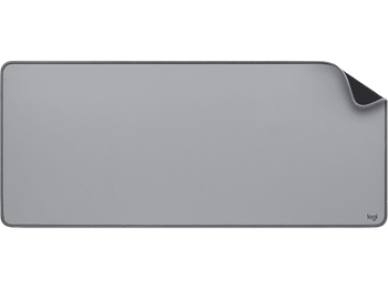 Alfombrilla para teclado y ratón - Logitech Desk Mat Studio Series, Nylon/ Poliéster, Gris