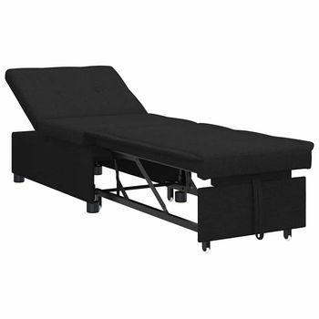 Sofá Cama Desplegable Negro 194 X 50 X 82 Cm Tela Vidaxl