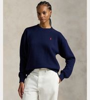 polo ralph lauren para mujer 211971697002 sudadera de felpa con cuello redondo marino xs casual algodon