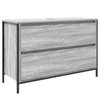 Mueble De Baño Con Lavabo Y Cajones Gris Sonoma 90x34,5x60 Cm