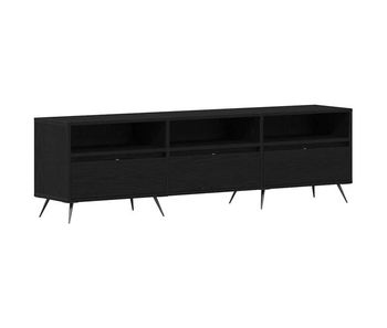 Gabinete de tv roble negro 150 x 30 x 44.5 cm