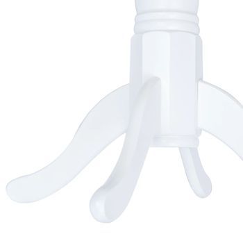 Mesa De Comedor | Mesa De Cena Madera Maciza De Caucho Blanco Y Marrón 106 Cm
