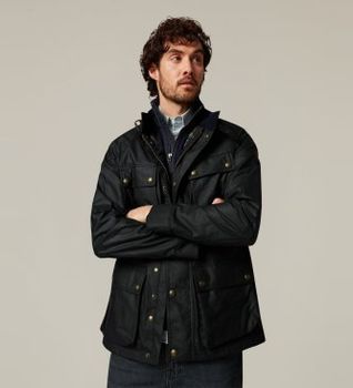 Belstaff para hombre. 105300 Chaqueta Fieldmaster marino (54), Casual, Algodón