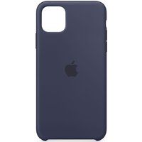 iphone 11 pro max silicone case - midnight blue blue