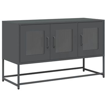 Mueble De Tv Acero Laminado En Frío Antracita 100,5x39x60,5 Cm Vidaxl