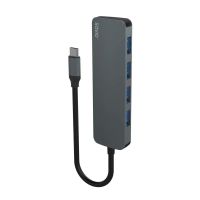 hub savio 4 puertos 5 gbps ak-54 usb-c compacto plug  play