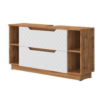 Mueble Bajo Lavabo Lotta 119.2 X 62.5 Cm Con 2 Cajones Vicco