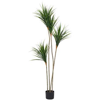 Planta Artificial En Maceta Para Interior Decoración De Plástico Con Maceta Negra 165 Cm Dracaena Draco