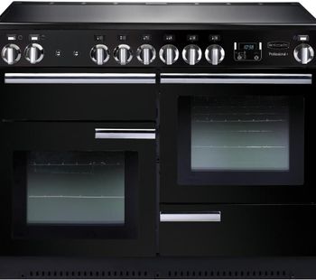 RANGEMASTER Professional 110 Electric Ceramic Range Cooker - Black & Chrome, Black