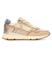 carmela para mujer 16251703-beige zapatillas de piel 162517 marron 40 plano cremallera casual