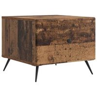 mesa de cafe con cajon madera envejecida 49 x 50 x 40 cm vidaxl