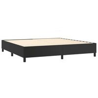 somier de laminas sobre patas estructura de cama 200x200 cm sintetico negro tdl0206995
