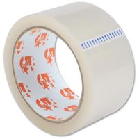 5 star office clear tape roll large easy-tear polypropylene 40 microns 50mm x 66m pack 3