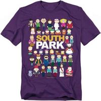 south park camiseta full cast para mujer