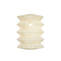lampara techo ratan hierro 40x40x54 natural