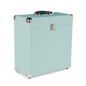 Funda para disco de vinilo Audizio RC32 azul con asa de transporte