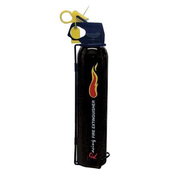 Racing Style Fire Extinguisher - 600g ABC Powder With Bracket - Black