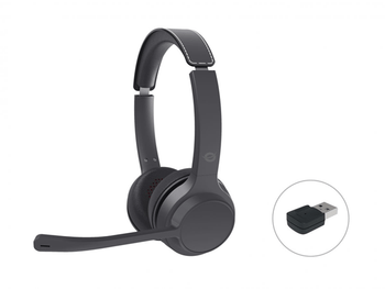 HEADSET BLUETOOTH CONCEPTRONIC POLONA04BA CARGA USB-C CANCELACION DE RUIDO MANOS LIBRES 40HRS